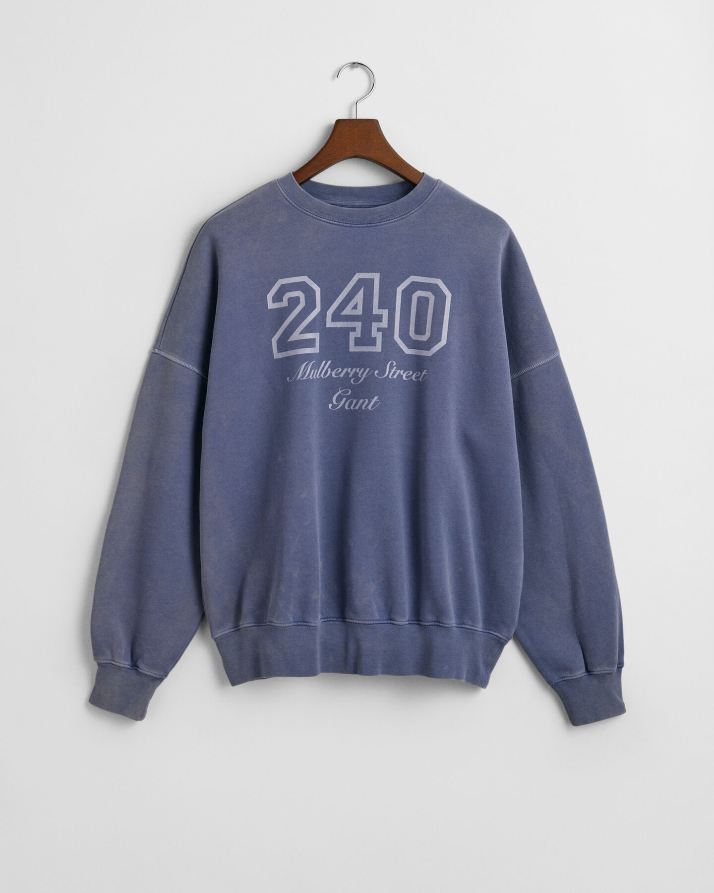 Rundhals-Sweatshirt mit Vintage-Waschung