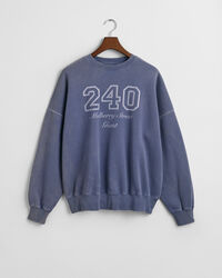 Rundhals-Sweatshirt mit Vintage-Waschung