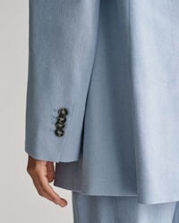 Regular Fit Stretch Leinen Blazer