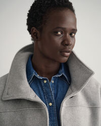 Cropped Jacke aus Wollmischung