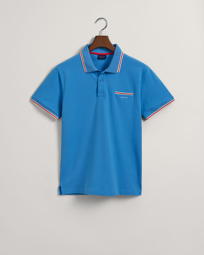 3-Color Tipped Piqu&eacute;-Poloshirt