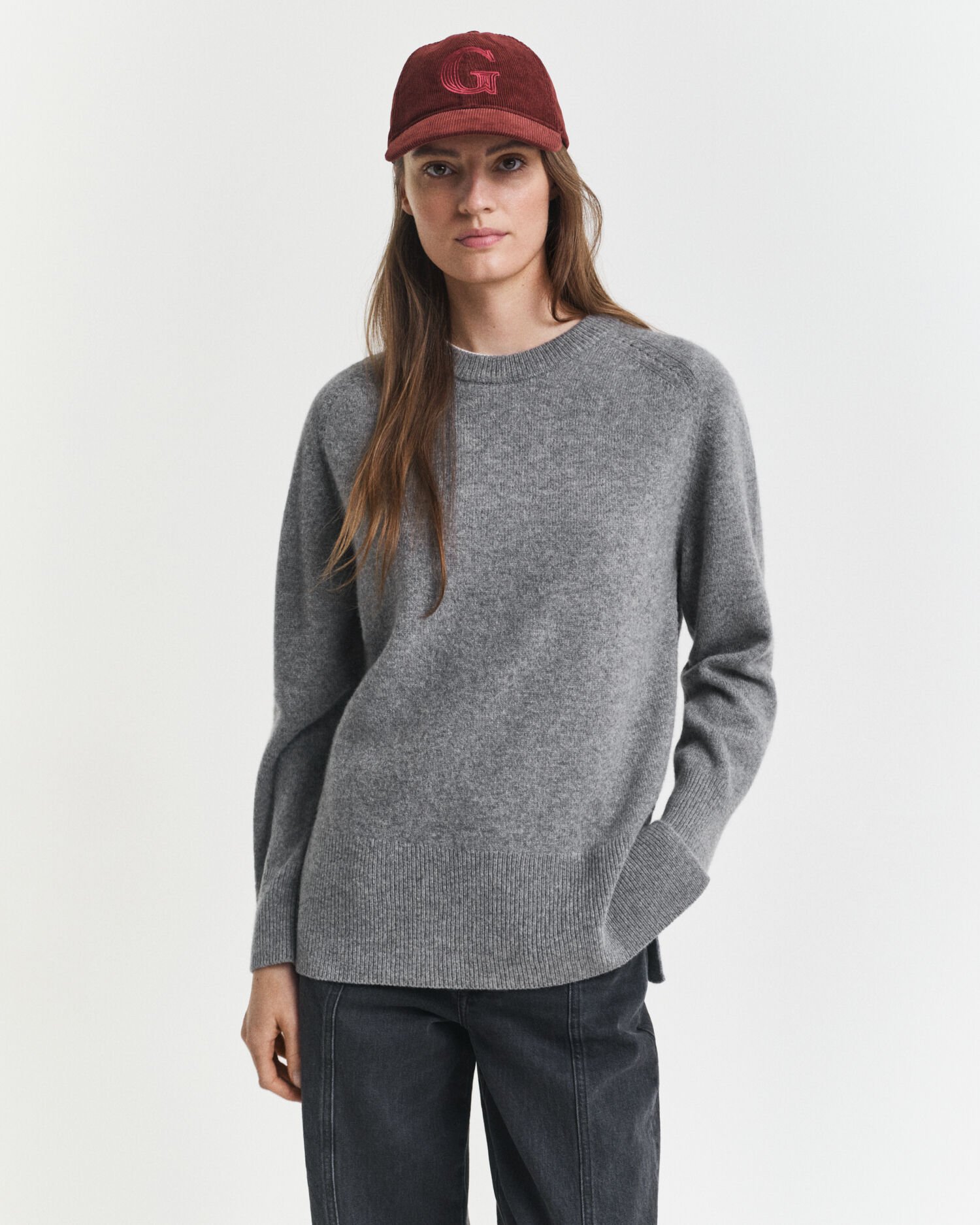 Soft Wool Cashmere Blend Crew Neck Sweater