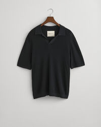 Polopullover mit offenmaschiger Struktur