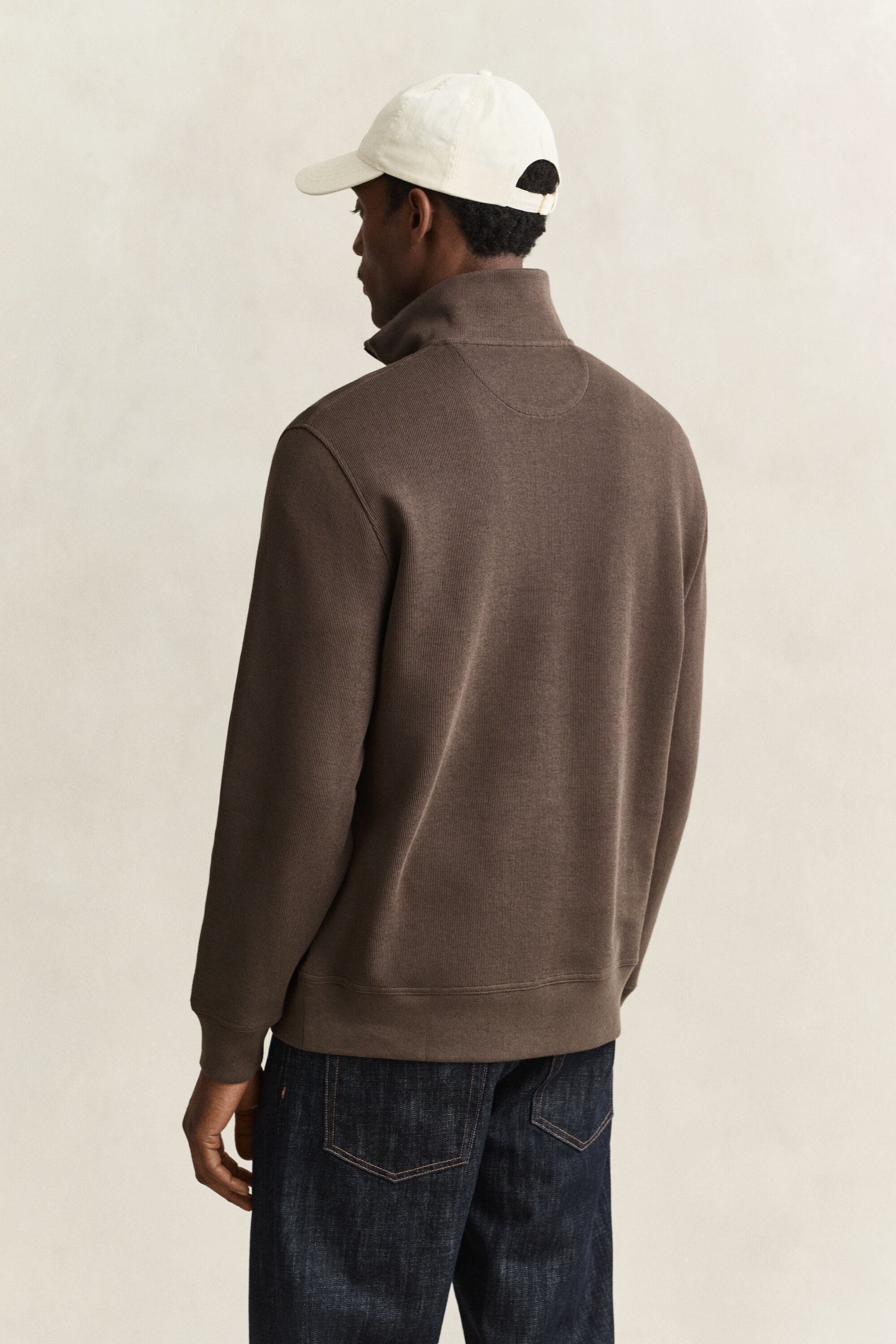 Sacker Rib Sweatshirt mit Reißverschlusskragen