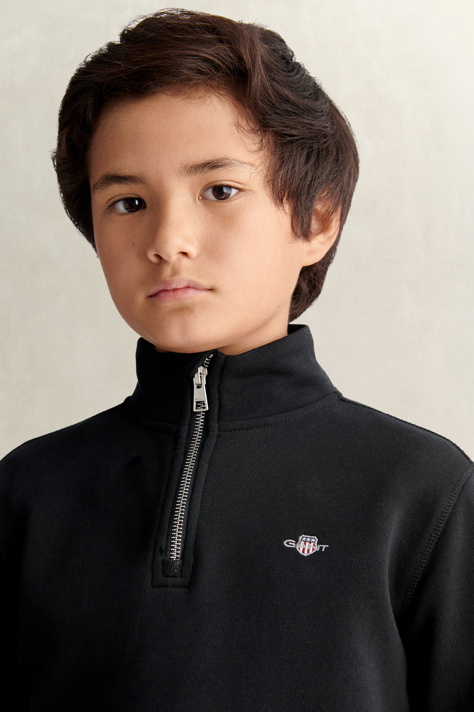 Sweat-shirt à demi-zip avec écusson Ado Garçon