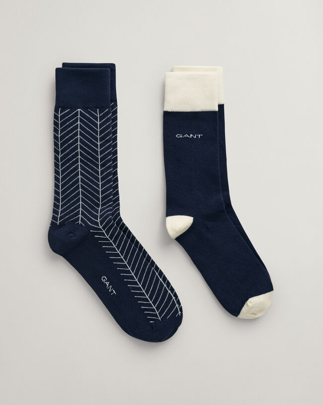2er-Pack Socken mit Fischgr&auml;tmuster