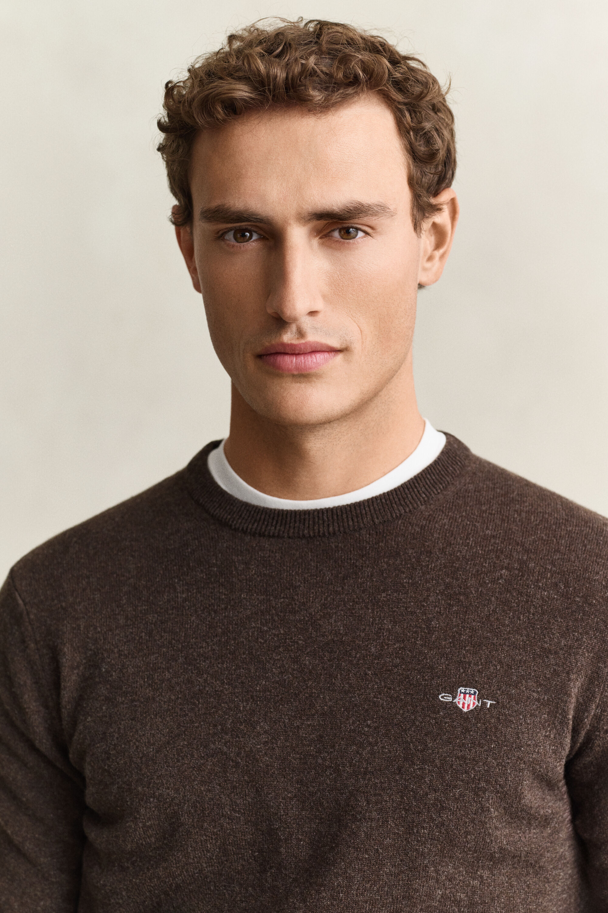 Rundhalspullover aus Lambswool