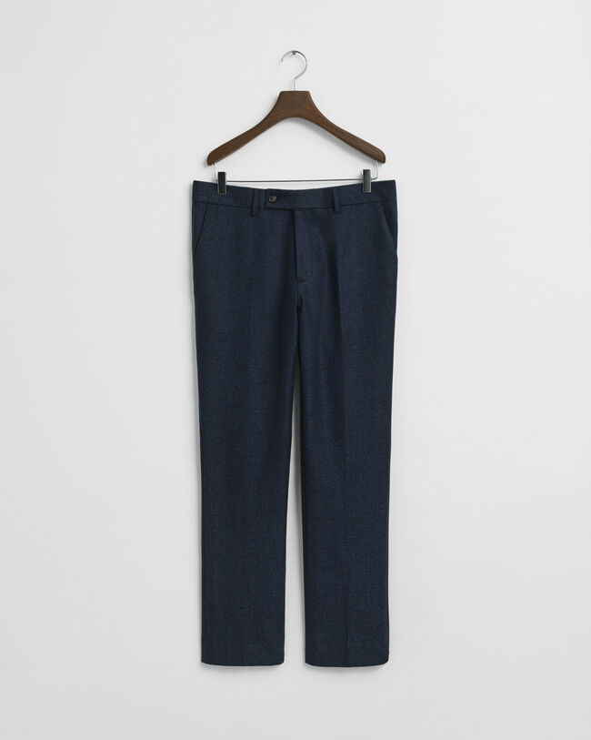 Slim Fit Herringbone Anzughose aus Flanell