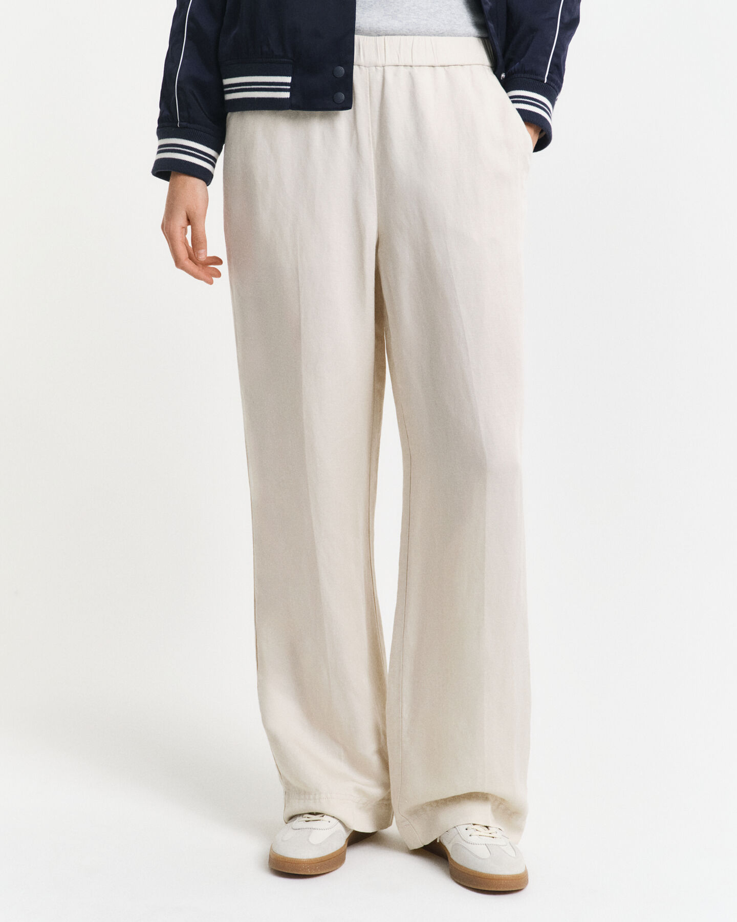 Relaxed Fit Leinenmix Pull-On Hose