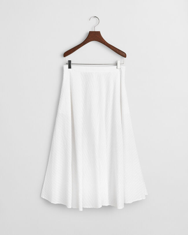 Tonal Seersucker Rock mit Streifen