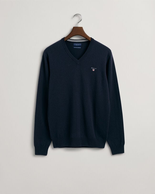 V-Neck Pullover aus Super Fine Lambswool