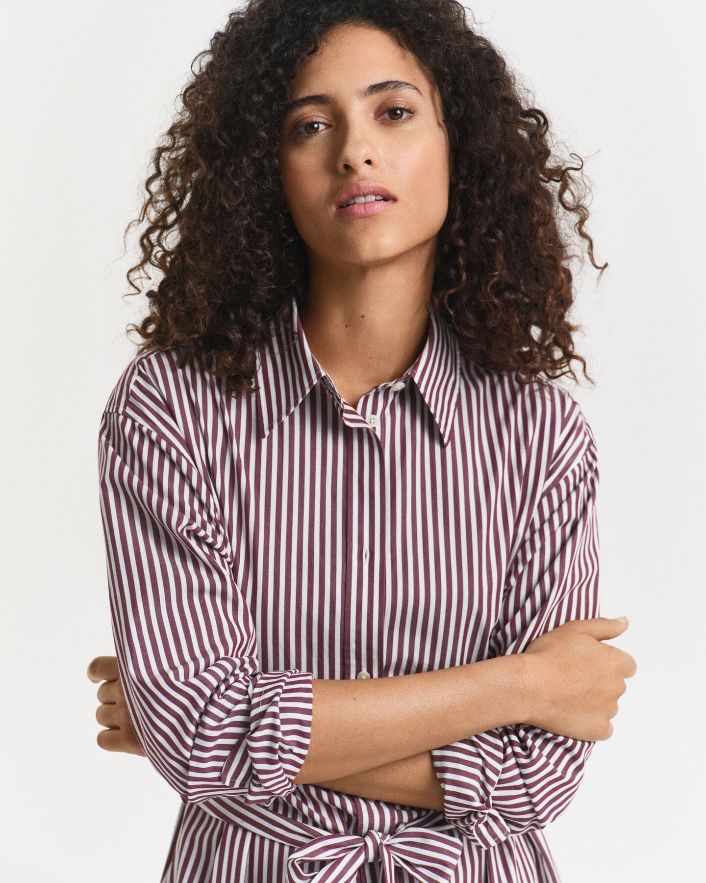 Classic Hemdblusenkleid aus Popeline mit Gürtel