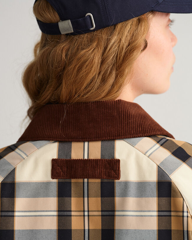 Verkürzte Jacke mit Karomuster