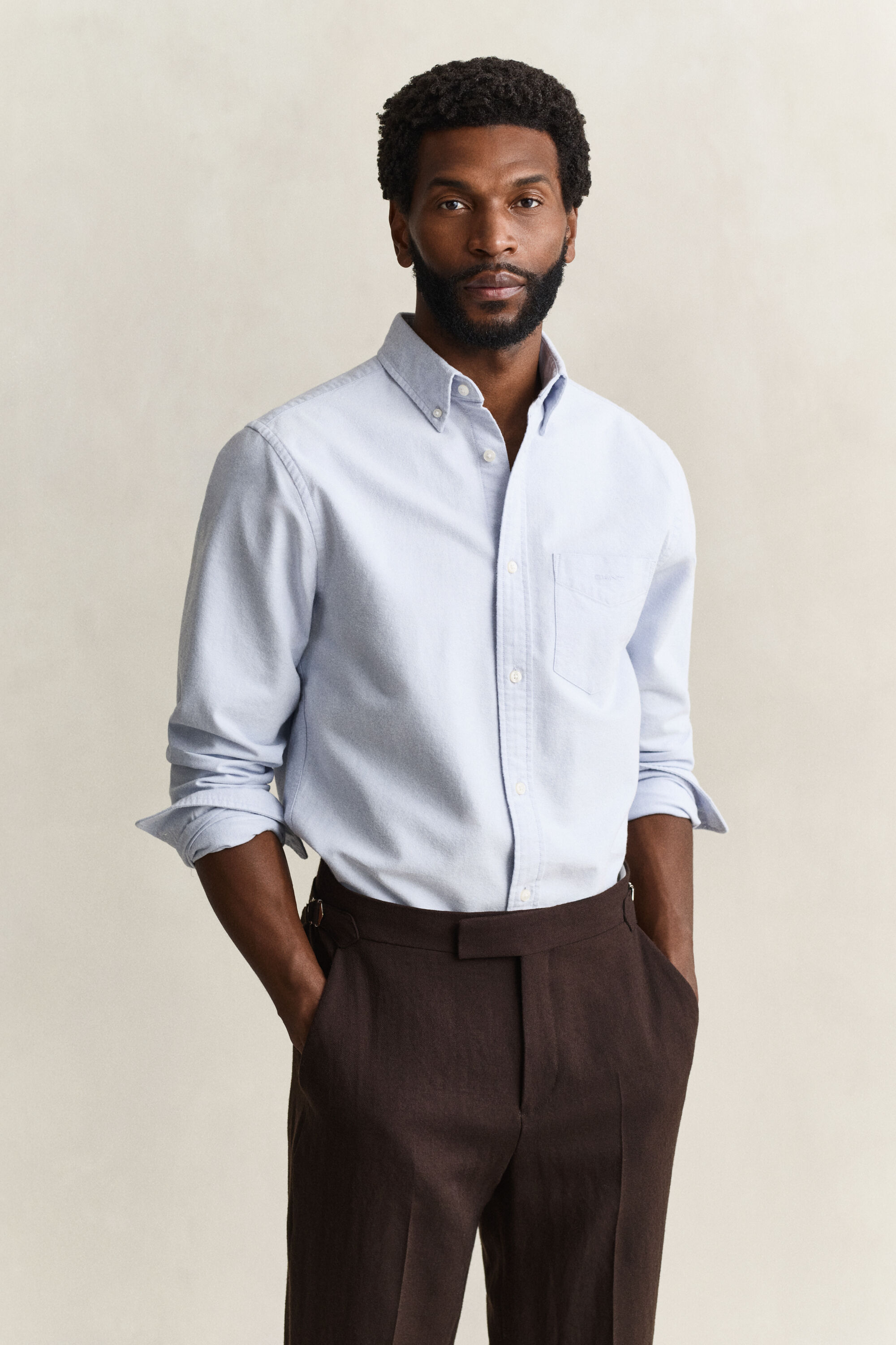 Camicia Oxford spazzolata