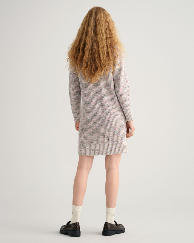 Mehrfarbiges Rollkragenkleid