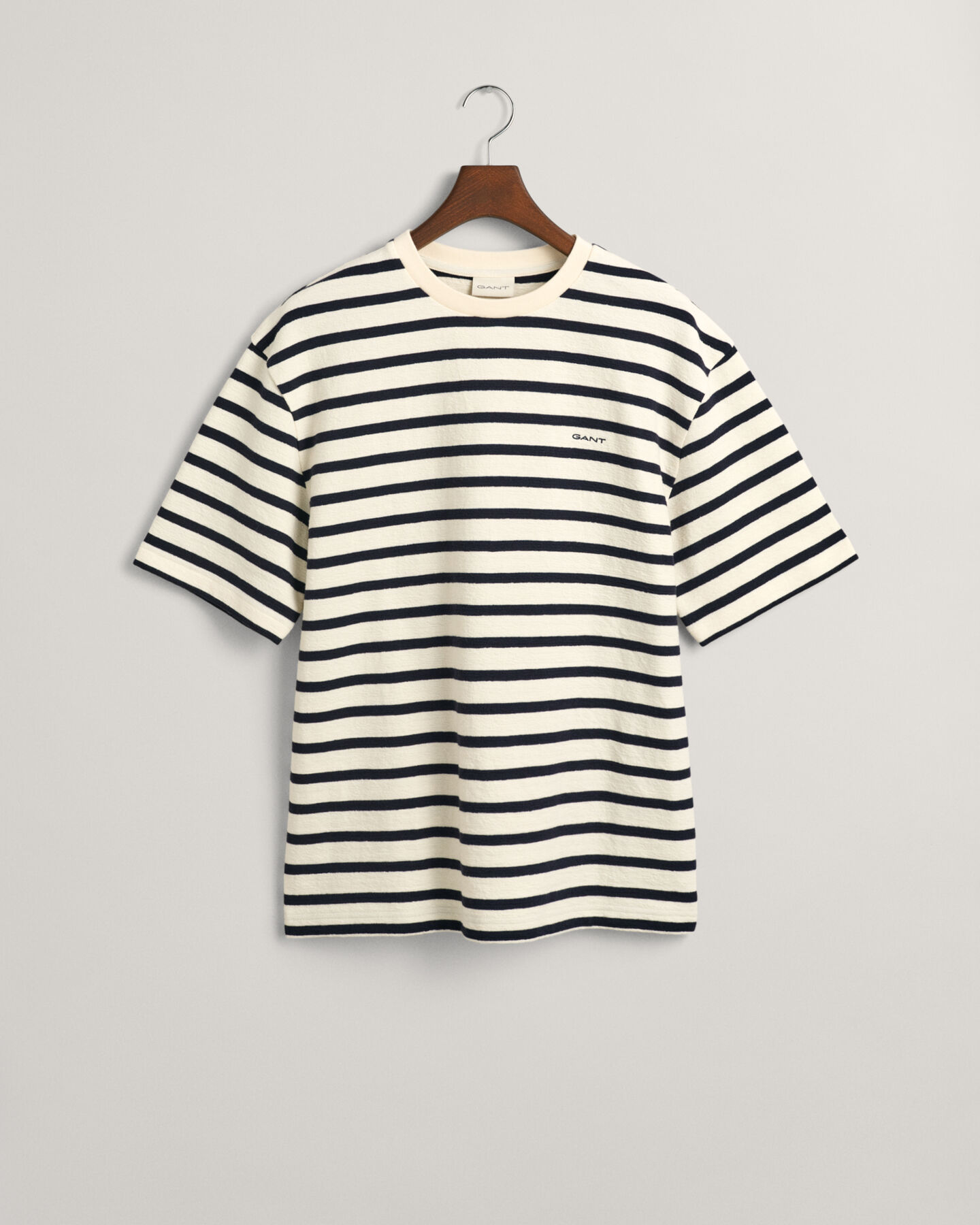 Strukturiertes T-Shirt mit Streifen