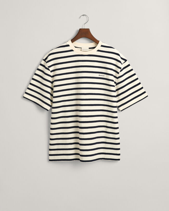 Strukturiertes T-Shirt mit Streifen
