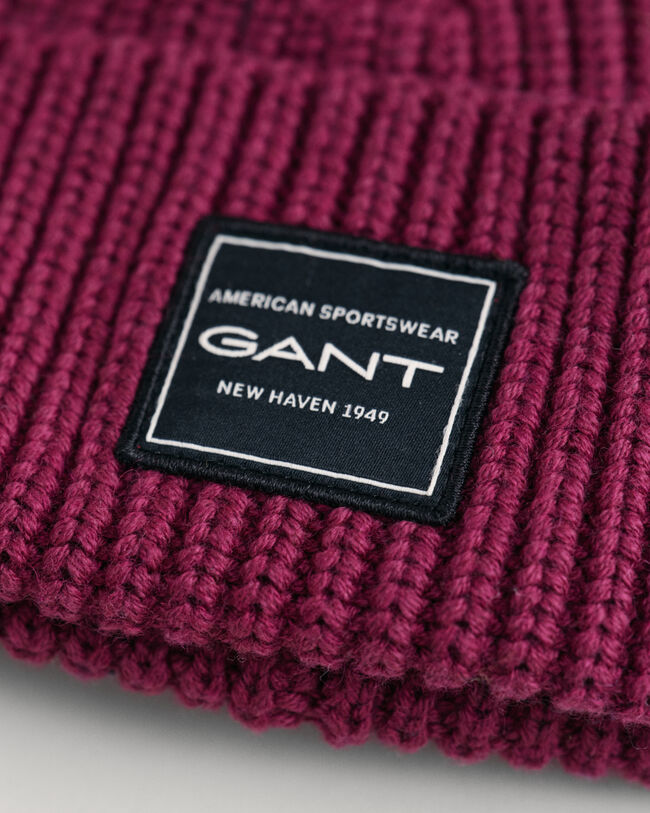 Gerippte Beanie aus Baumwolle