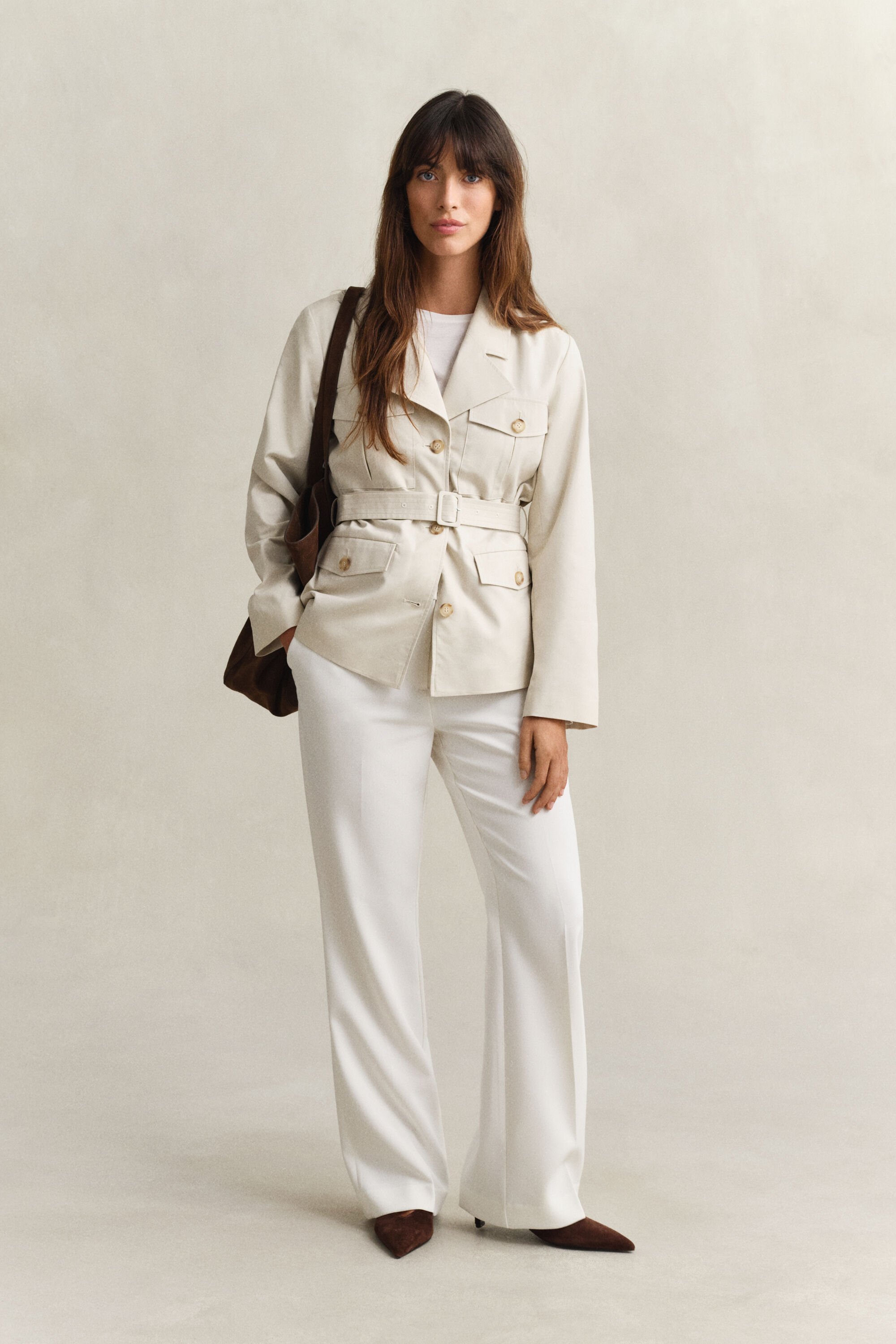 Veste style militaire avec ceinture