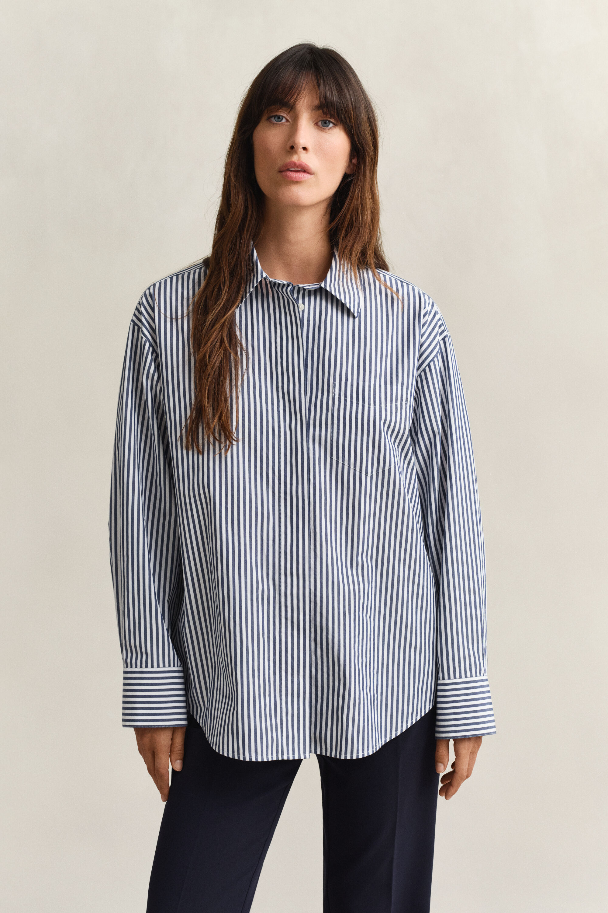 Striped Poplin Shirt