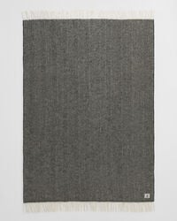 Wolldecke mit Fischgrätmuster