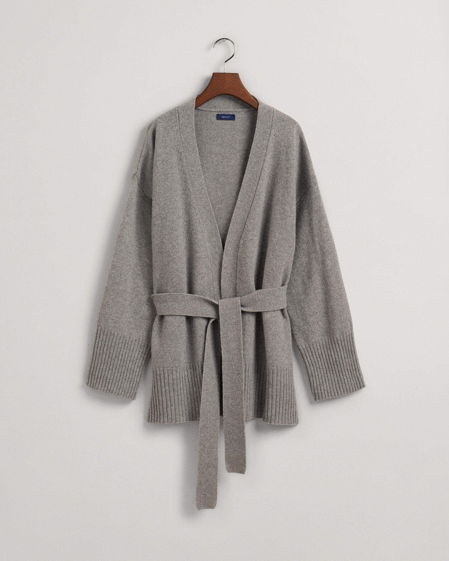 Lounge Wickelstrickjacke