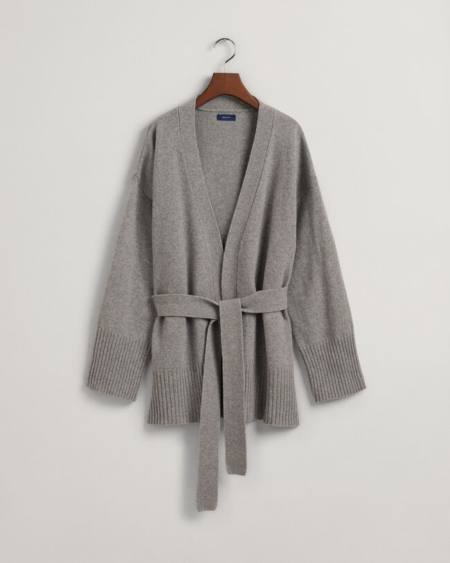 Lounge Wickelstrickjacke