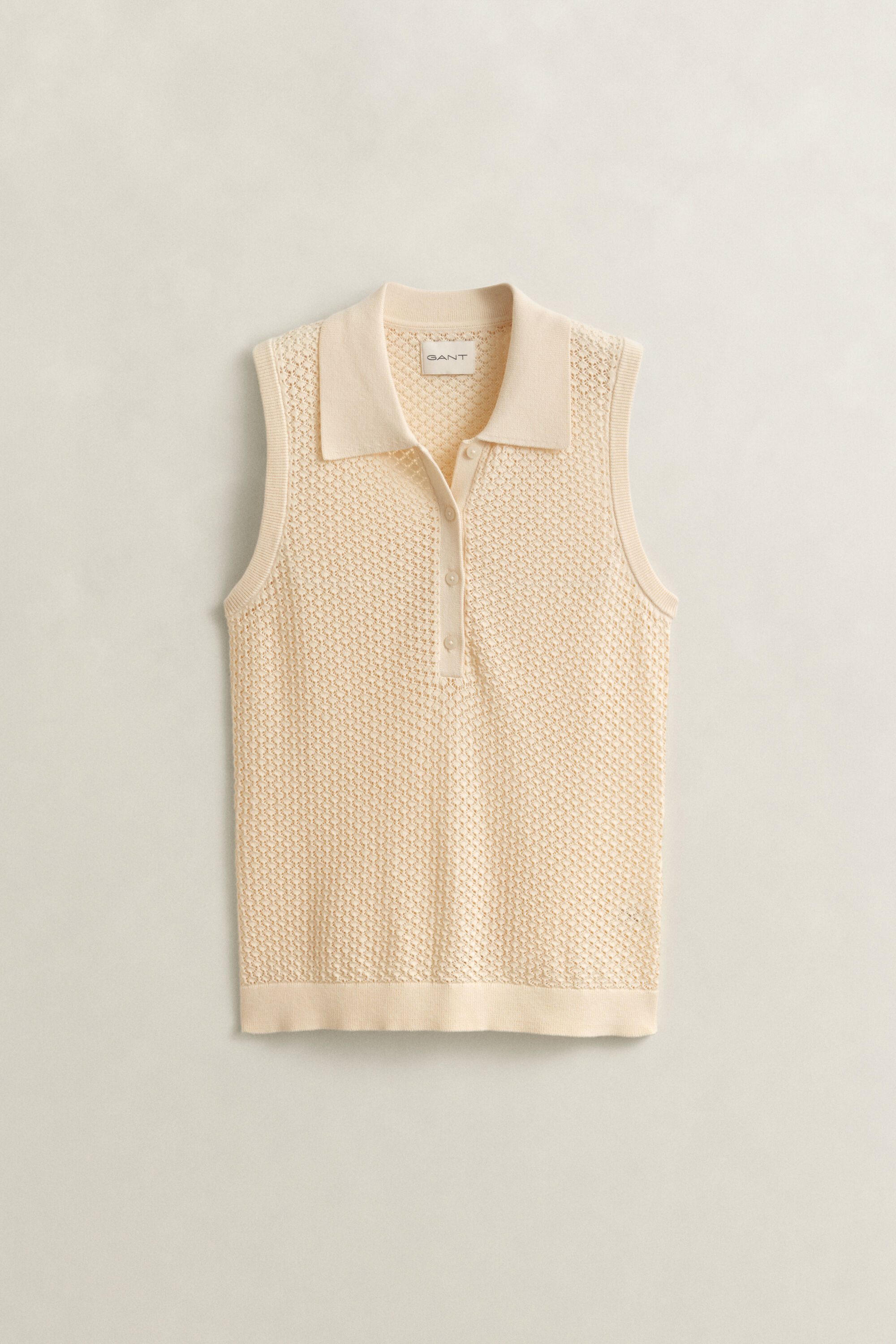 Ärmelloses Top aus Spitzenstrick