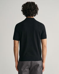 Pointelle Struktur Polopullover