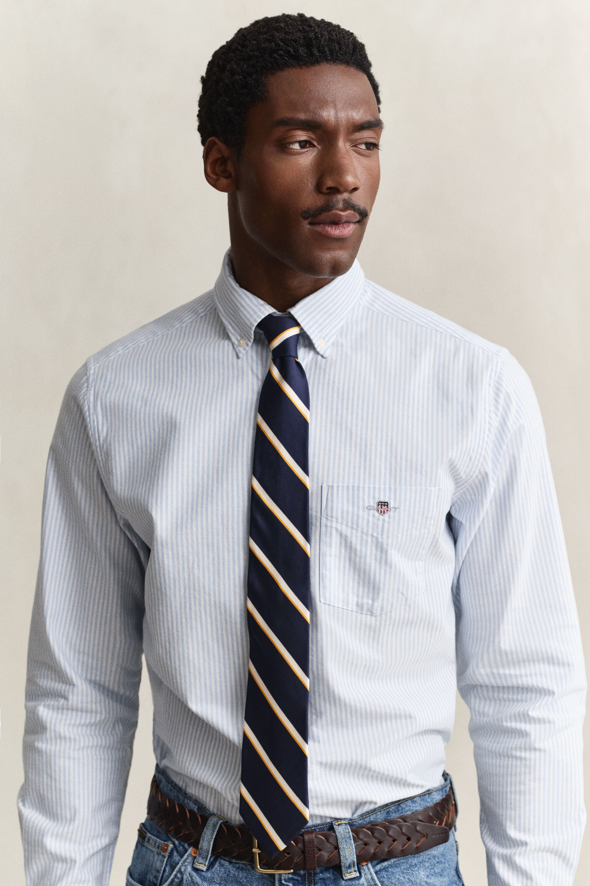Classic Regular Fit Oxford-Hemd mit Streifen