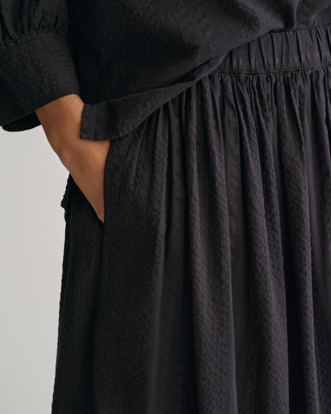 Seersucker Pull-On Rock mit Streifen