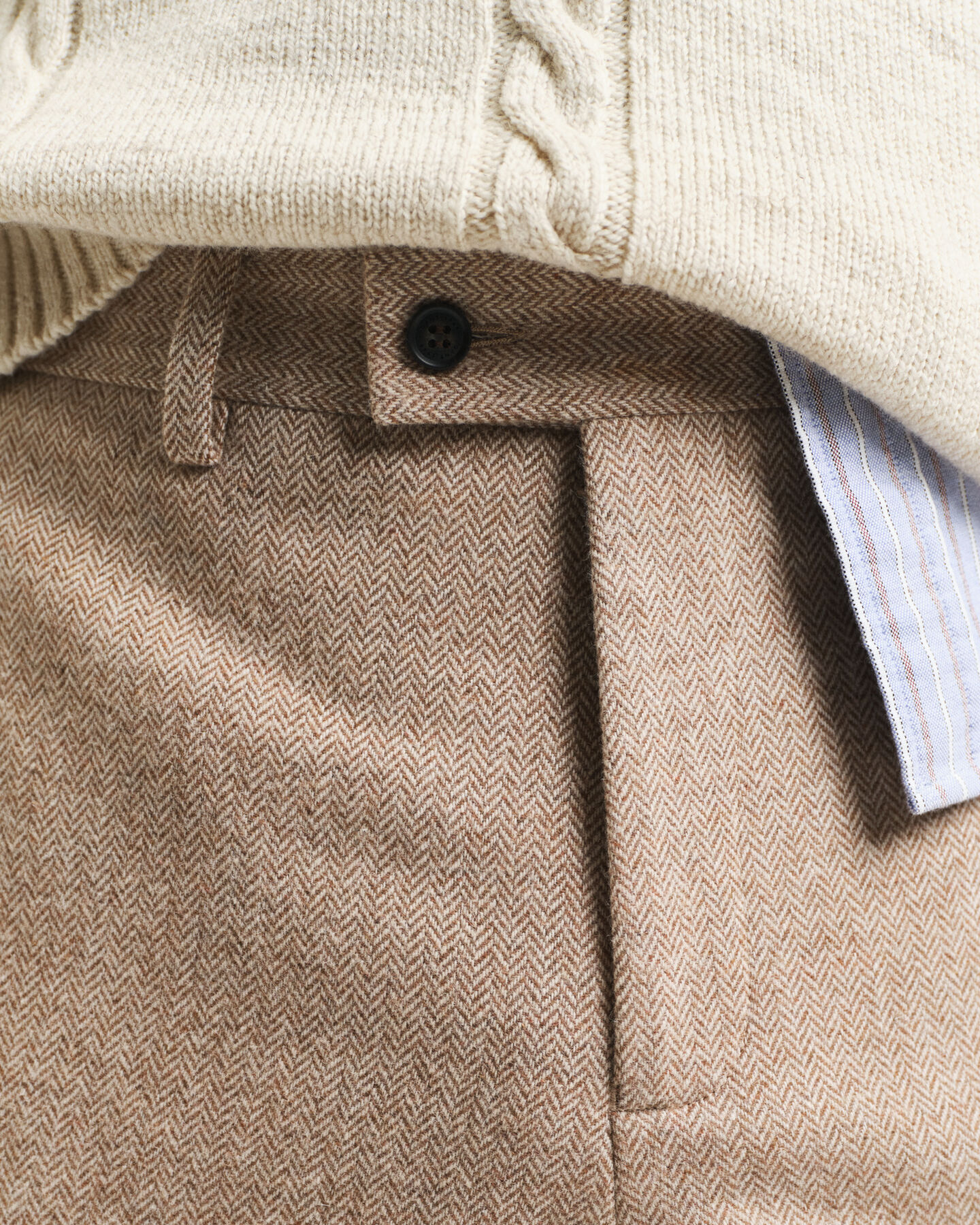 Slim Fit Herringbone Anzughose