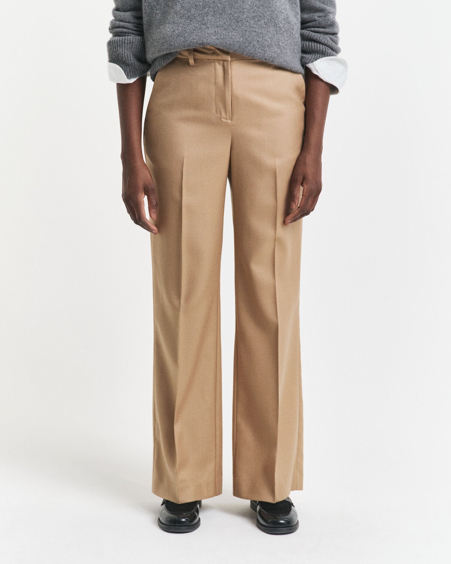 Pantalon élégant en laine mélangée