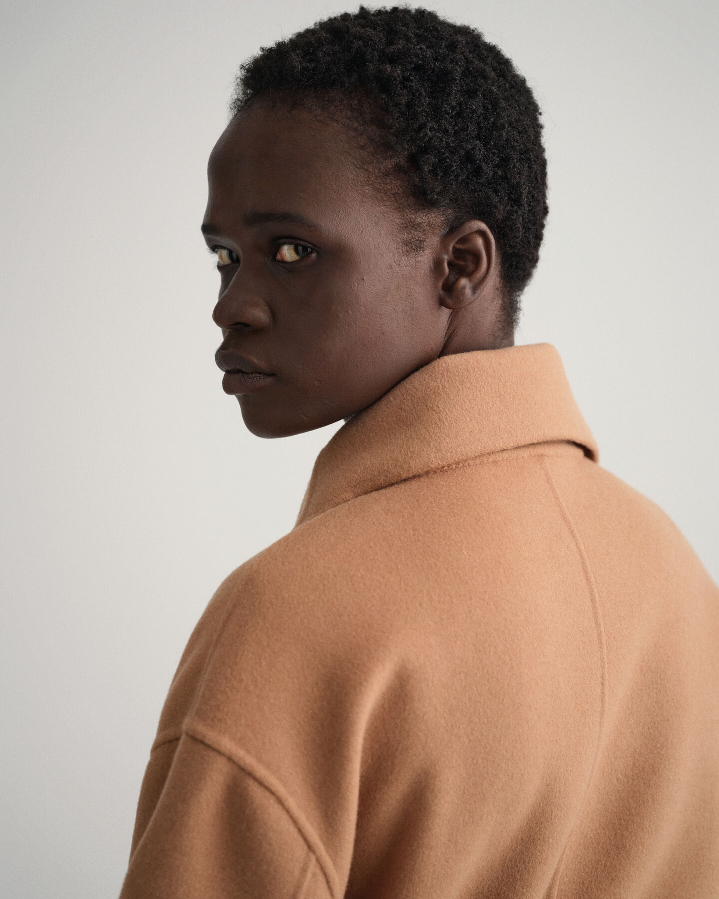 Handgen&auml;hter Mantel mit G&uuml;rtel