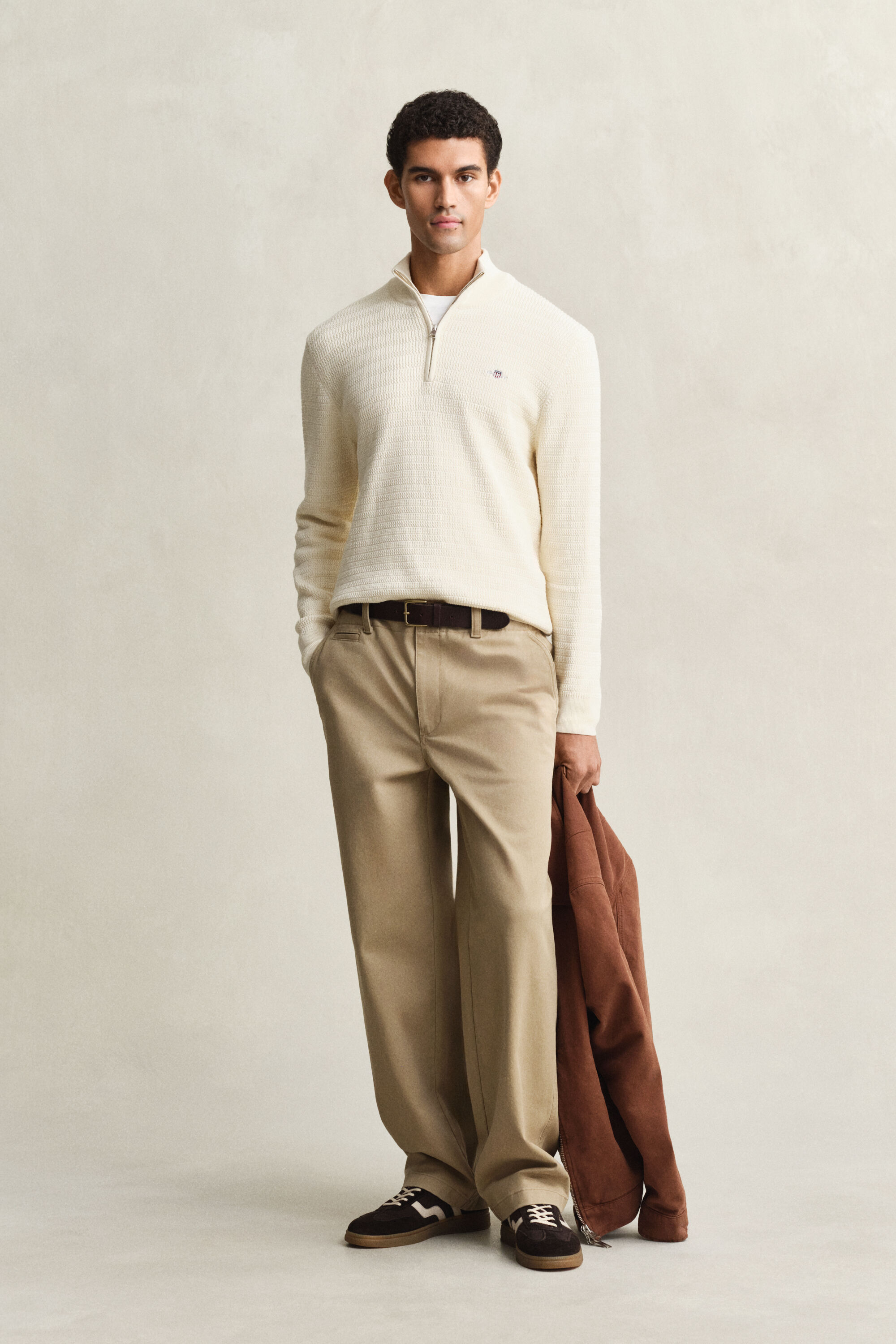 Troyer mit Mini-Zopfstrickmuster