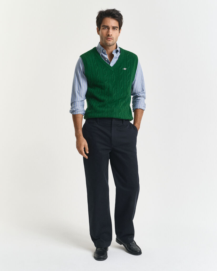 Zopfstrick Pullunder aus Lambswool