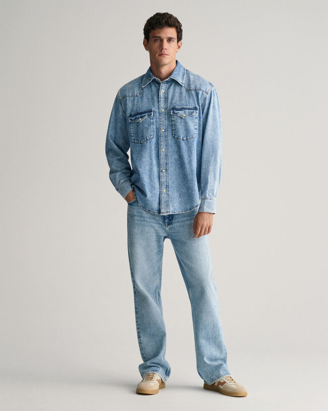 Relaxed Fit Rodeo Jeanshemd