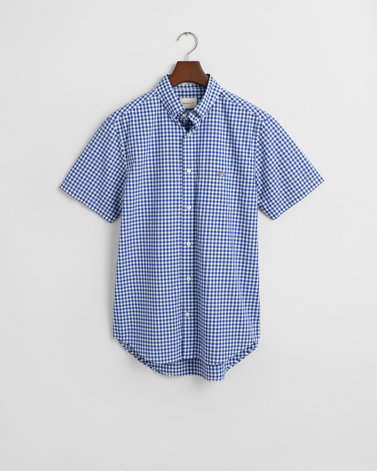 Regular Fit Classic Gingham Popeline Kurzarmhemd