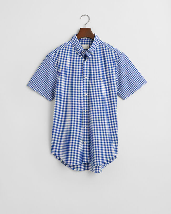 Regular Fit Classic Gingham Popeline Kurzarmhemd