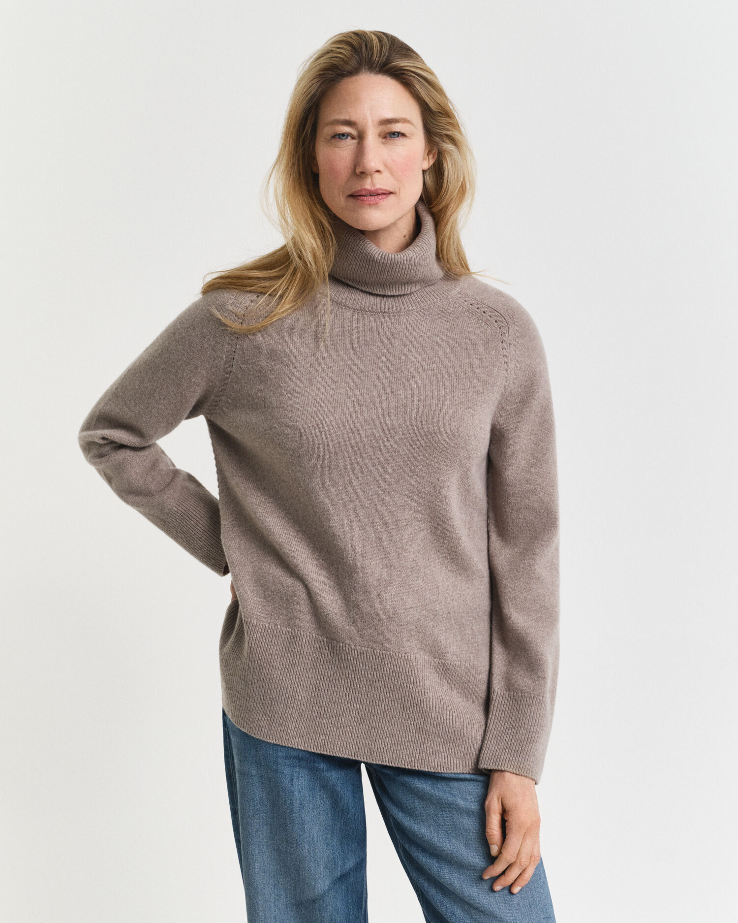 Weicher Rollkragenpullover aus Wolle mit Kaschmiranteil
