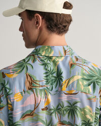 Relaxed Fit Hawaiian Print Kurzarmhemd
