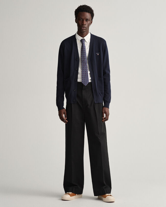 Classic V-Neck Strickjacke aus Baumwolle