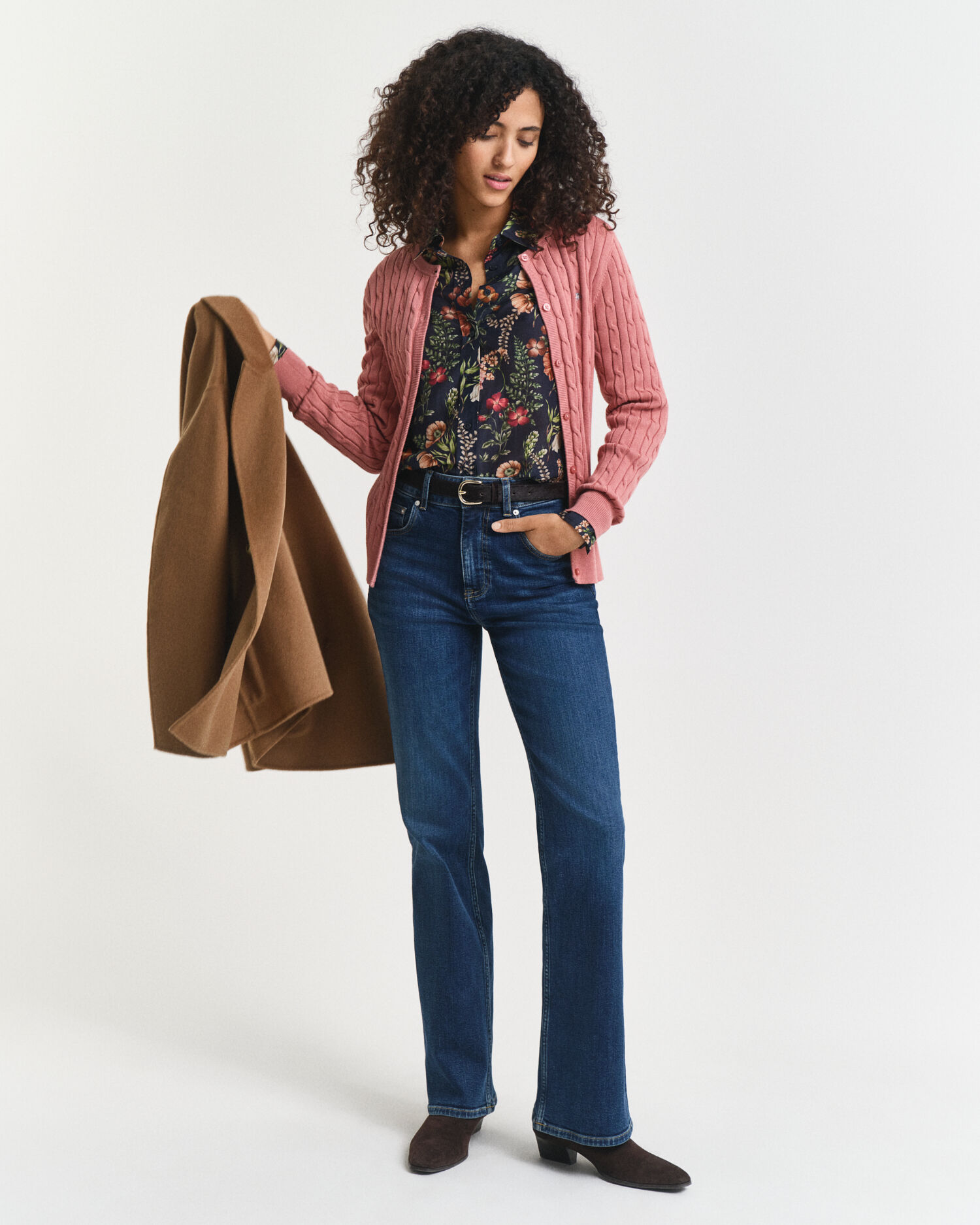 Cardigan en maille torsadée