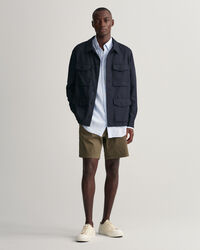 Regular Fit Leinenhemd mit Streifen