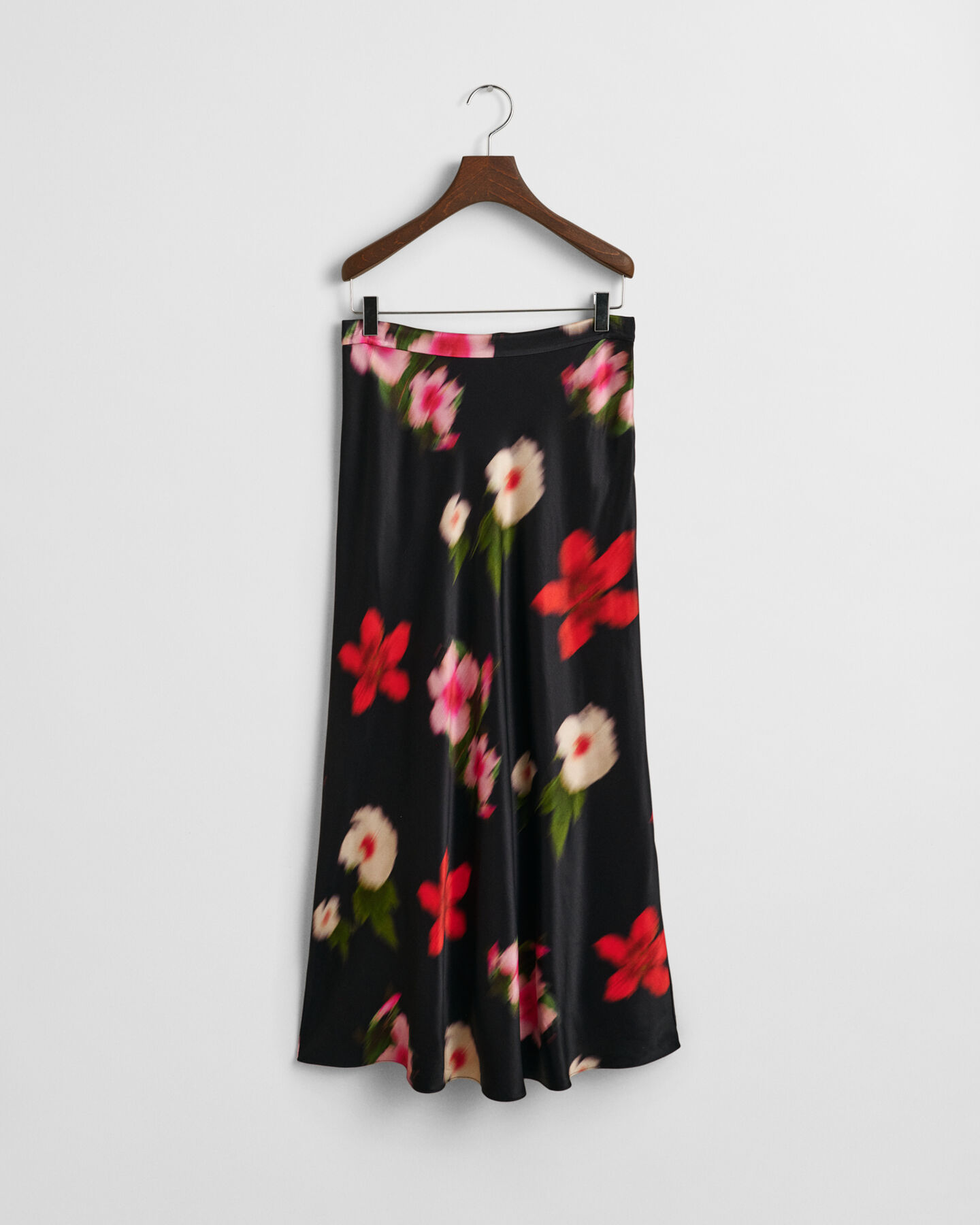 A-Linien-Midirock mit Blumen-Print