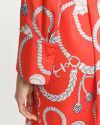 Sailing Print Hemdblusenkleid