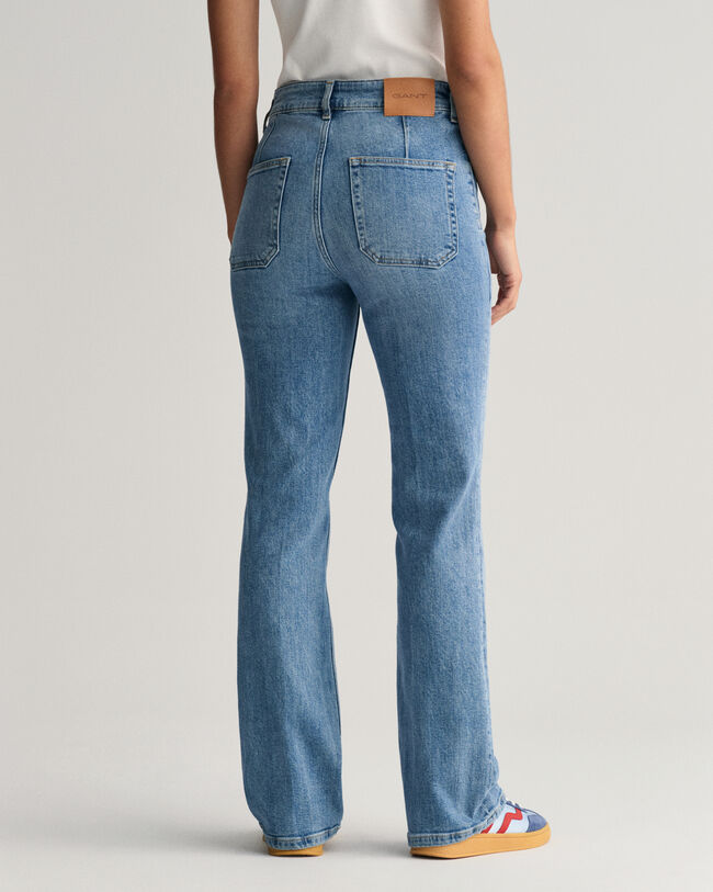 Slim Fit Schlagjeans