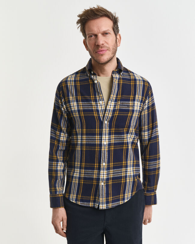 Regular Fit Windblown Flannel Karohemd