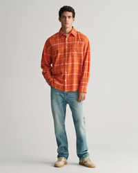 Strukturiertes Oversized Karohemd