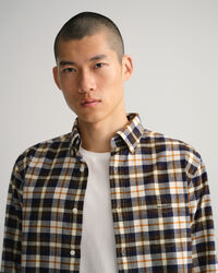 Regular Fit Hemd aus gebürstetem Oxford-Gewebe mit Tartan-Muster